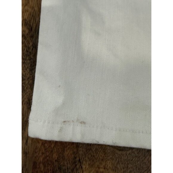 Michael Kors White Pants Denim Jeans Plus Size 20W Gold Emblishments Bling GUC - Picture 10 of 15